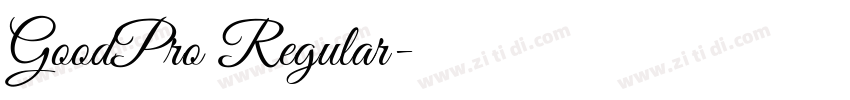 GoodPro Regular字体转换